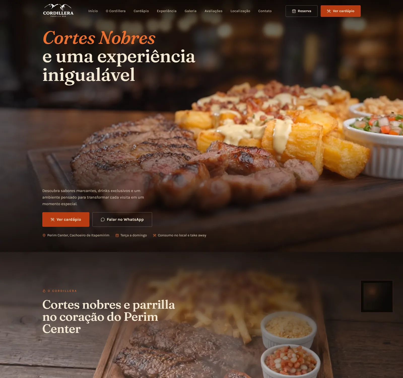 Captura do site CORDILLERA
