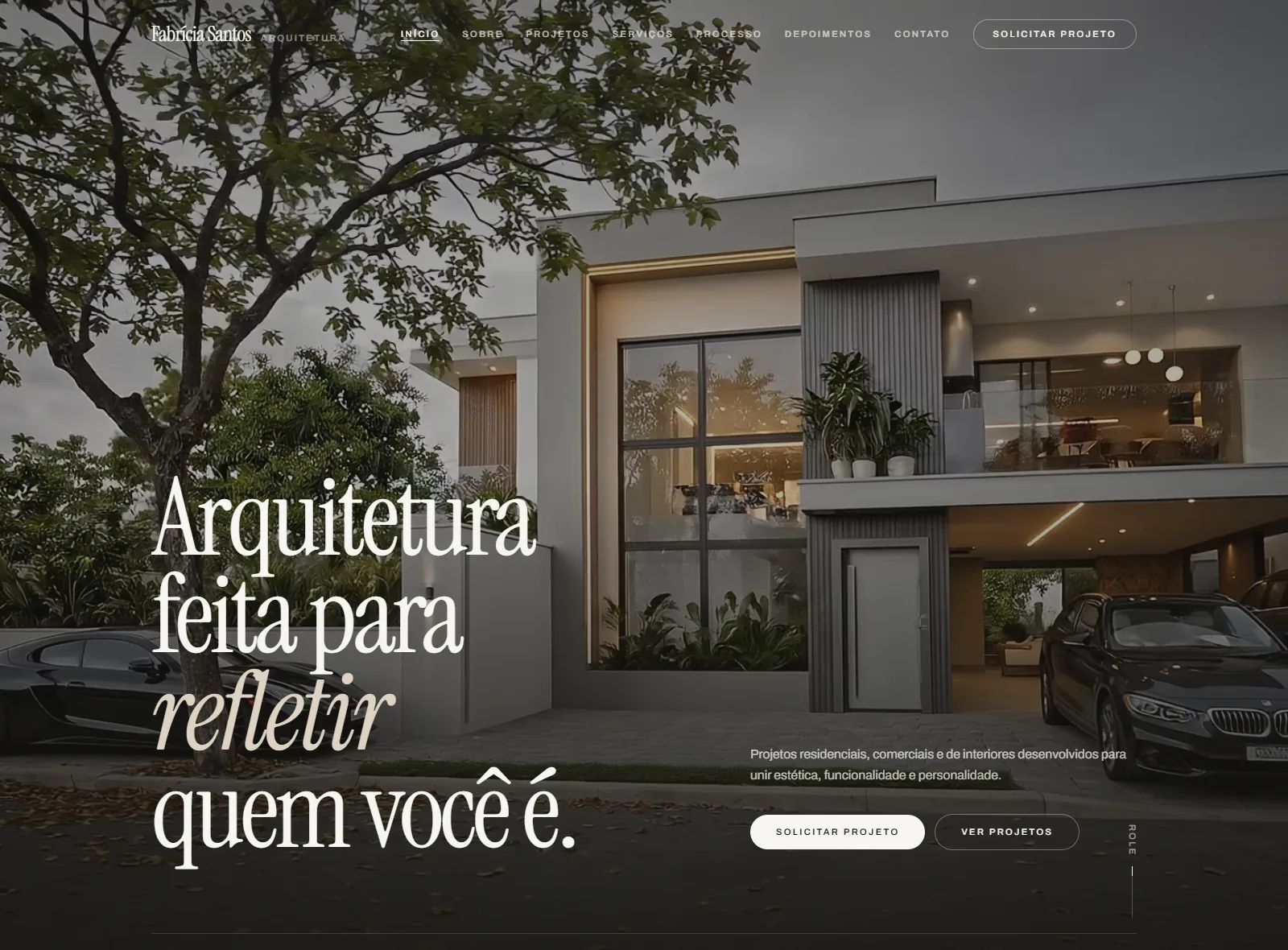 Captura do site FABRÍCIA SANTOS